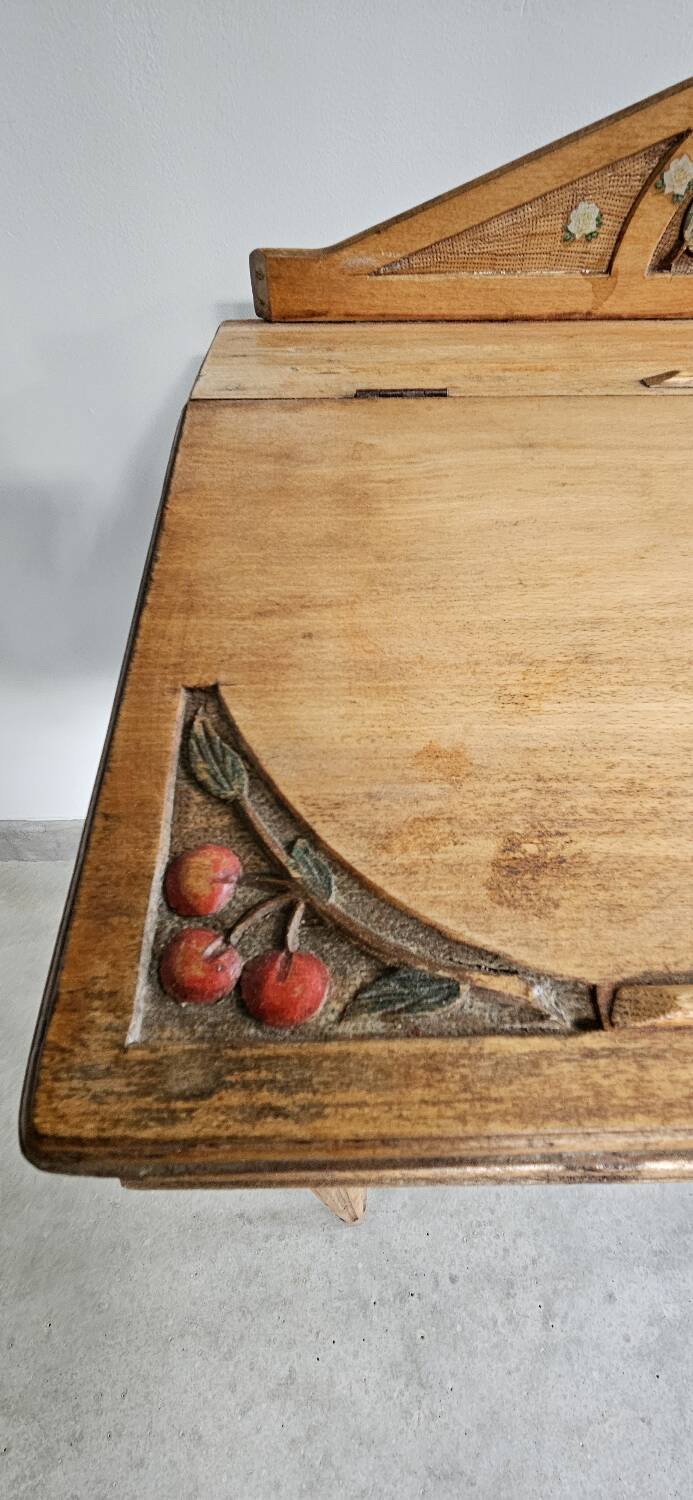 Ensemble pupitre d'écolier et sa chaise vintage