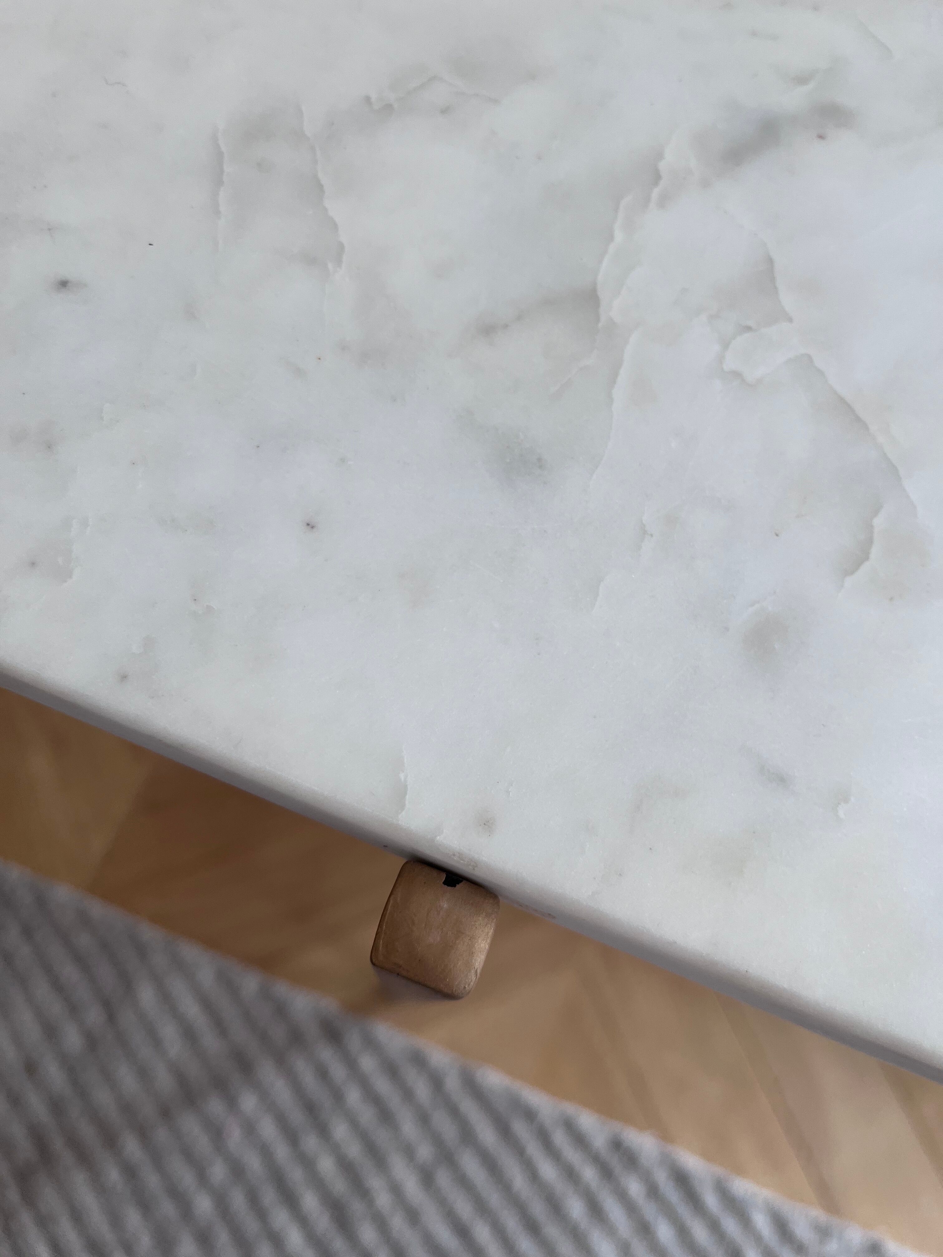 Marble and steel console
