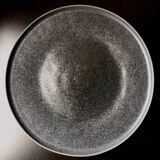 Black stoneware plate 22 cm