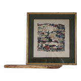Vintage abstract painting signed Bepoix beaux art brest