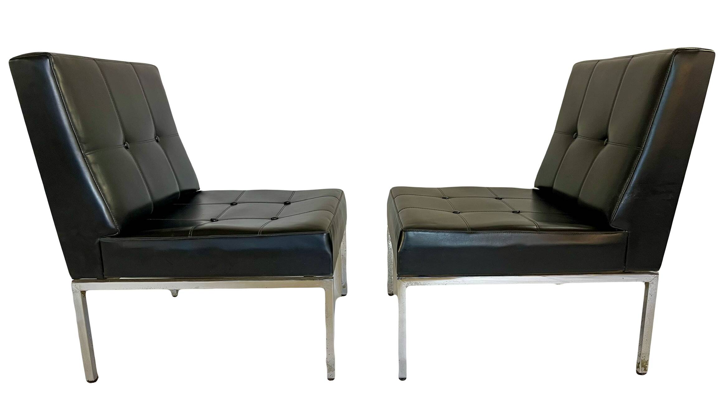 Pair of "samurai" armchairs by Joseph-André Motte for Airborne, 1970