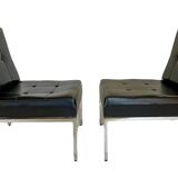 Pair of "samurai" armchairs by joseph-andré motte for airborne, 1970