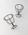 Lot of 2 antique wire candlesticks, 1850s.