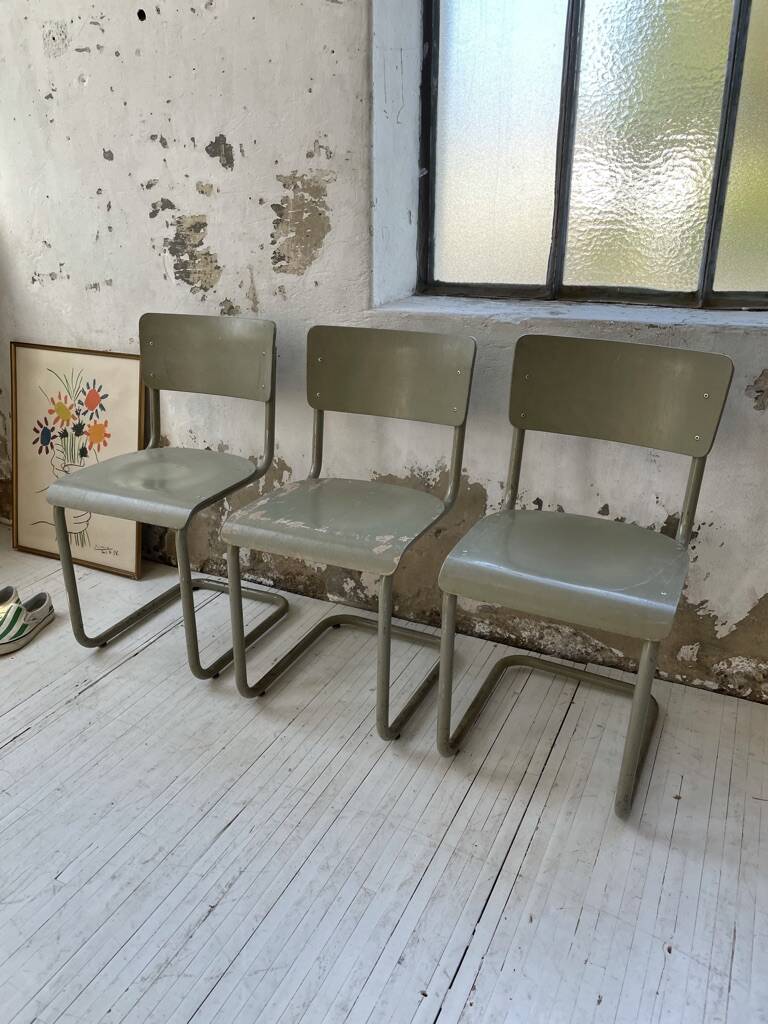 Trio of Tubax chairs 1950