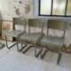 Trio de chaises Tubax 1950
