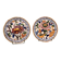 Pair of hand-painted Gien earthenware plates