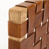 153 cm wooden and leather headboard