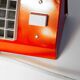 Red Elidus bedside lamp in metal, designed by Hans-Agne Jakobsson in the 1970s.