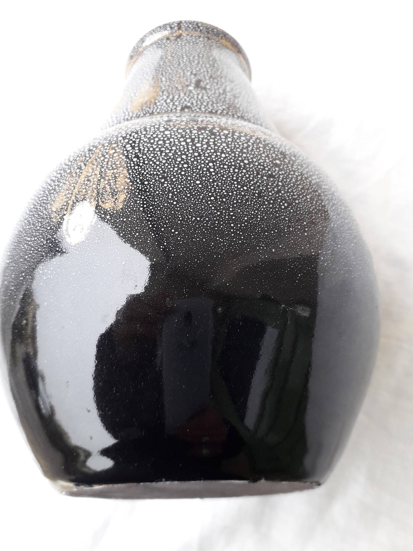 Black ceramic vase Forah