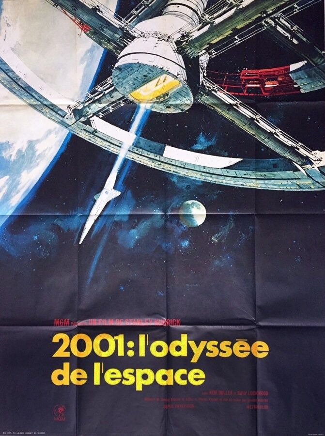 Old cinema poster 2001 space odyssey stanley kubrick 120x160 cm