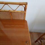Vintage bamboo bedside pair