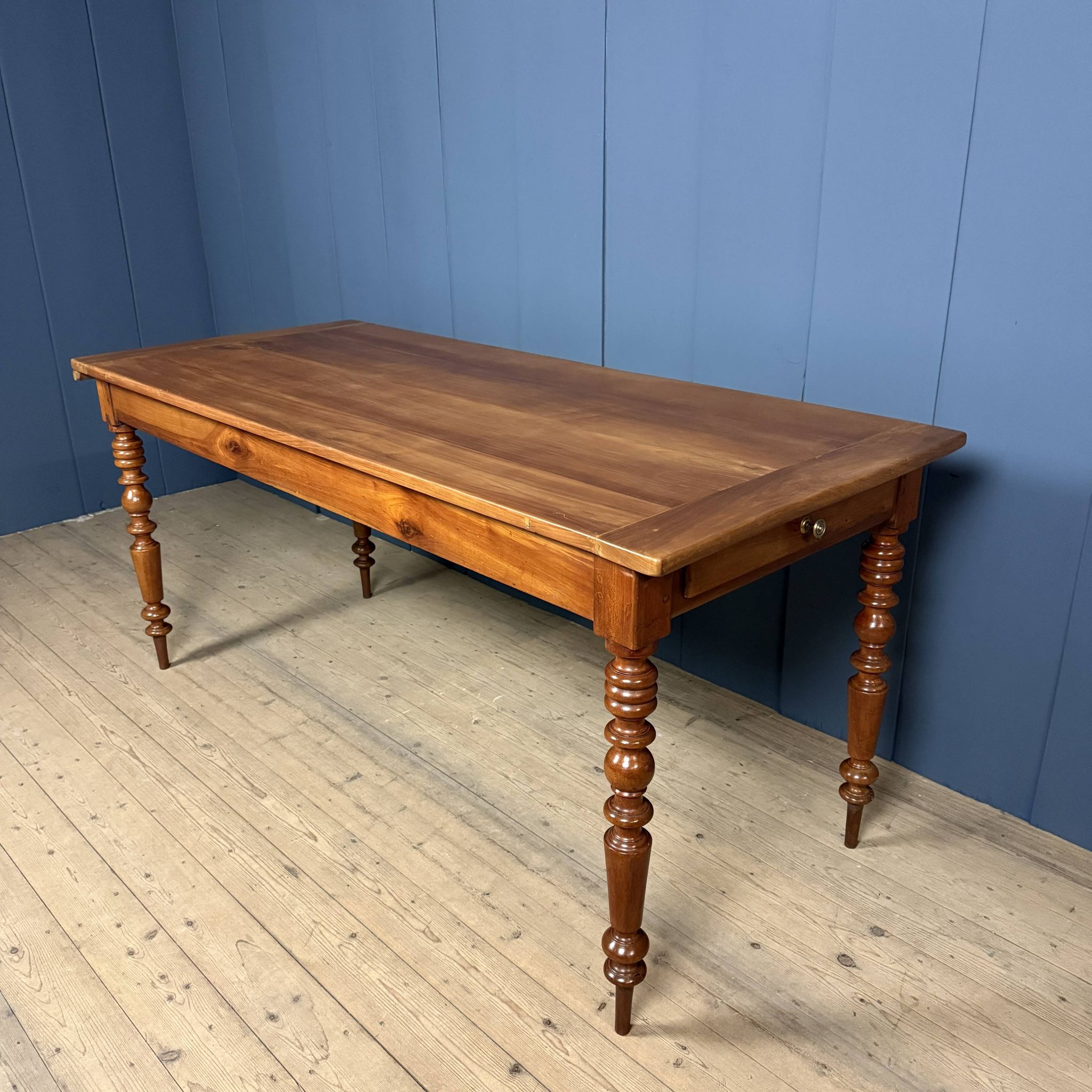 Antique cherry wood dining table, France