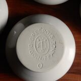 5 stoneware bowls Digoin Sarreguemines grespots