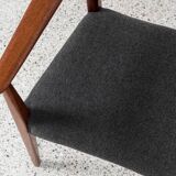 Midcentury Danish chair with armrests in teak by Arne Hovmand Olsen for Mogens Kold 1960s