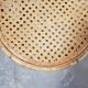 Table d'appoint vintage en rotin et cannage