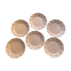 6 plates powder pink porcelain made in France