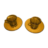 Lot de 2 tasses et sous-tasses Duralex