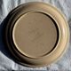 Lot de 4 assiettes à dessert en grès beige liseré brun Sarreguemines grès