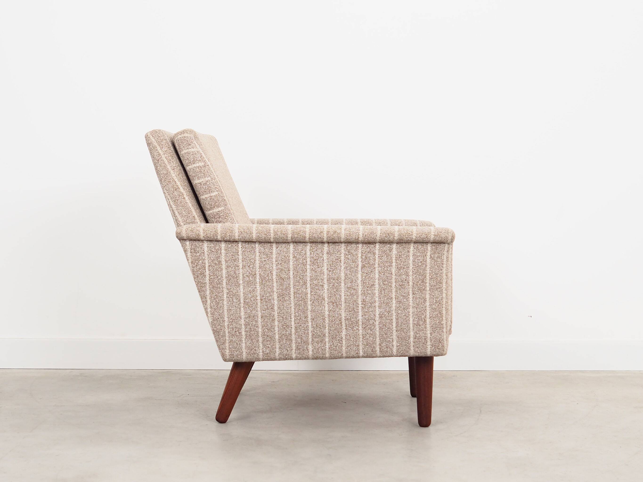 Fauteuil en teck, design danois, années 1970, production : Danemark