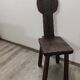 Vintage brutalist brutalist carved wooden chair