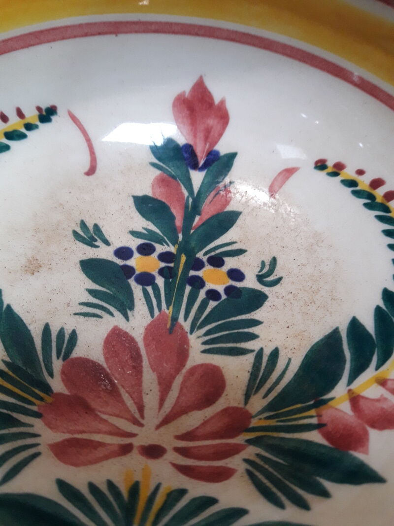 Bowl with ears HB Quimper with name Alain