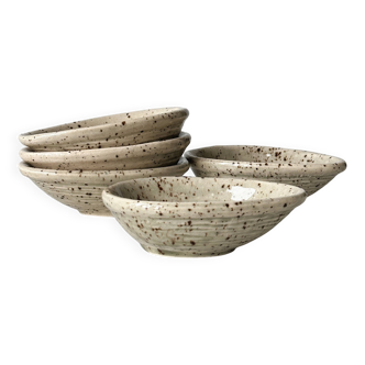 5 spotted pyrite sandstone bowls