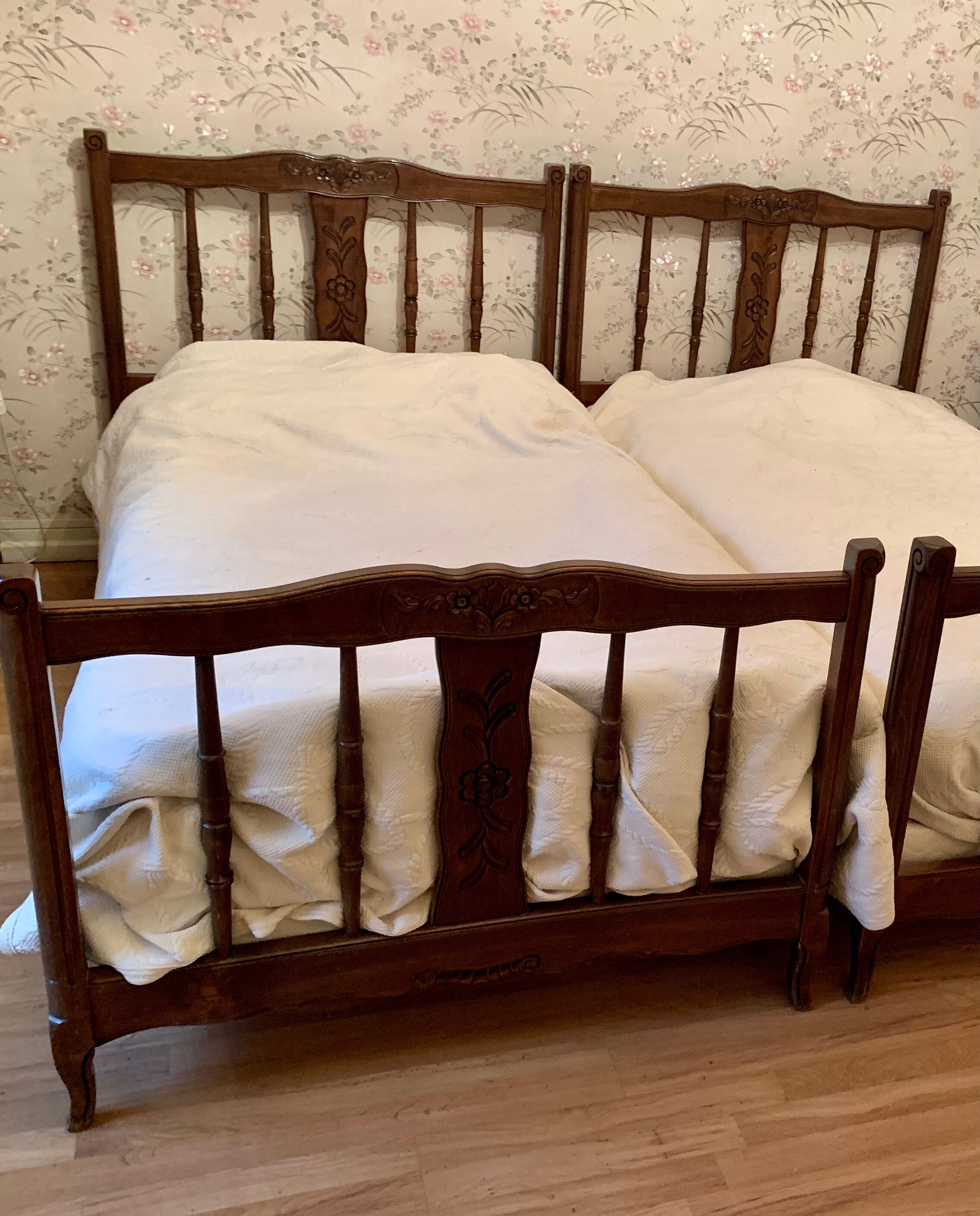 Bed made of vintage wood