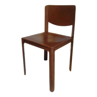 Office chair in patinated leather 1980
