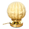 Vintage Art Deco globe lamp & golden brass