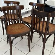 Suite de 4 chaises de bistrot vintage années 1960