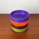 Set of 4 stackable Mepal bowls in mid-century Danish Space Age style, made by Rosti, 1960.