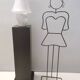 Postmodern White Murano Glass Table Lamp with a Pink Marble Effect, Italy