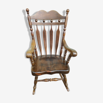 Rocking chair in solid wood beech - yugoslavia