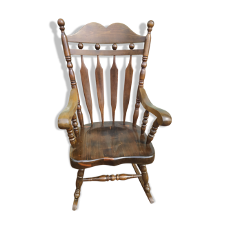 Rocking chair in solid wood beech - yugoslavia