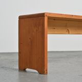 Pair of solid pine benches, France, circa 1975