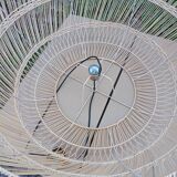 Bulky wicker pendant light
