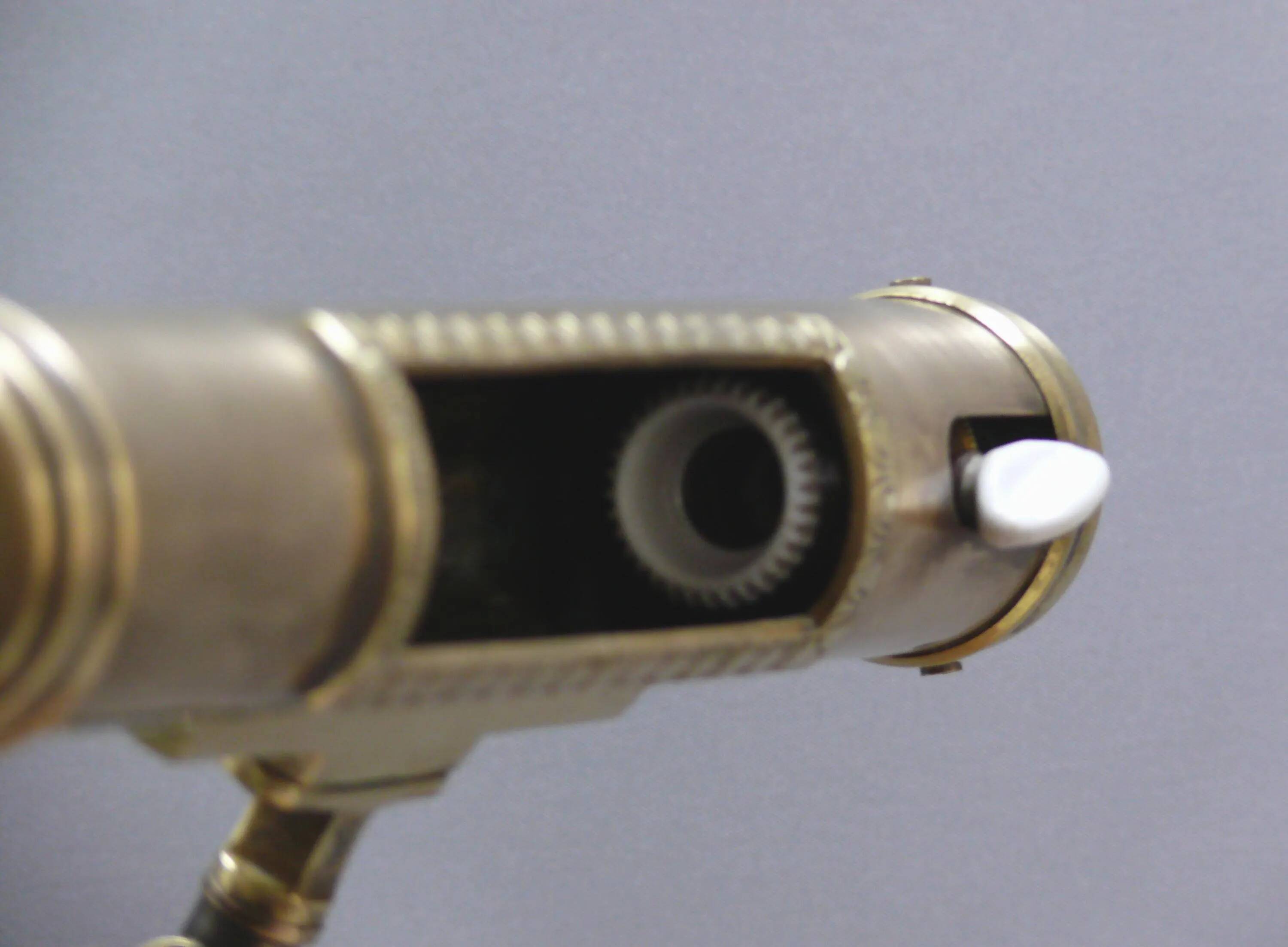 Art Deco brass piano lamp with rotary switch socket