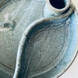 Candle holder and empty pocket or ceramic dish signed