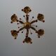Murano glass and gilded metal drop chandelier, 1950s-1960s