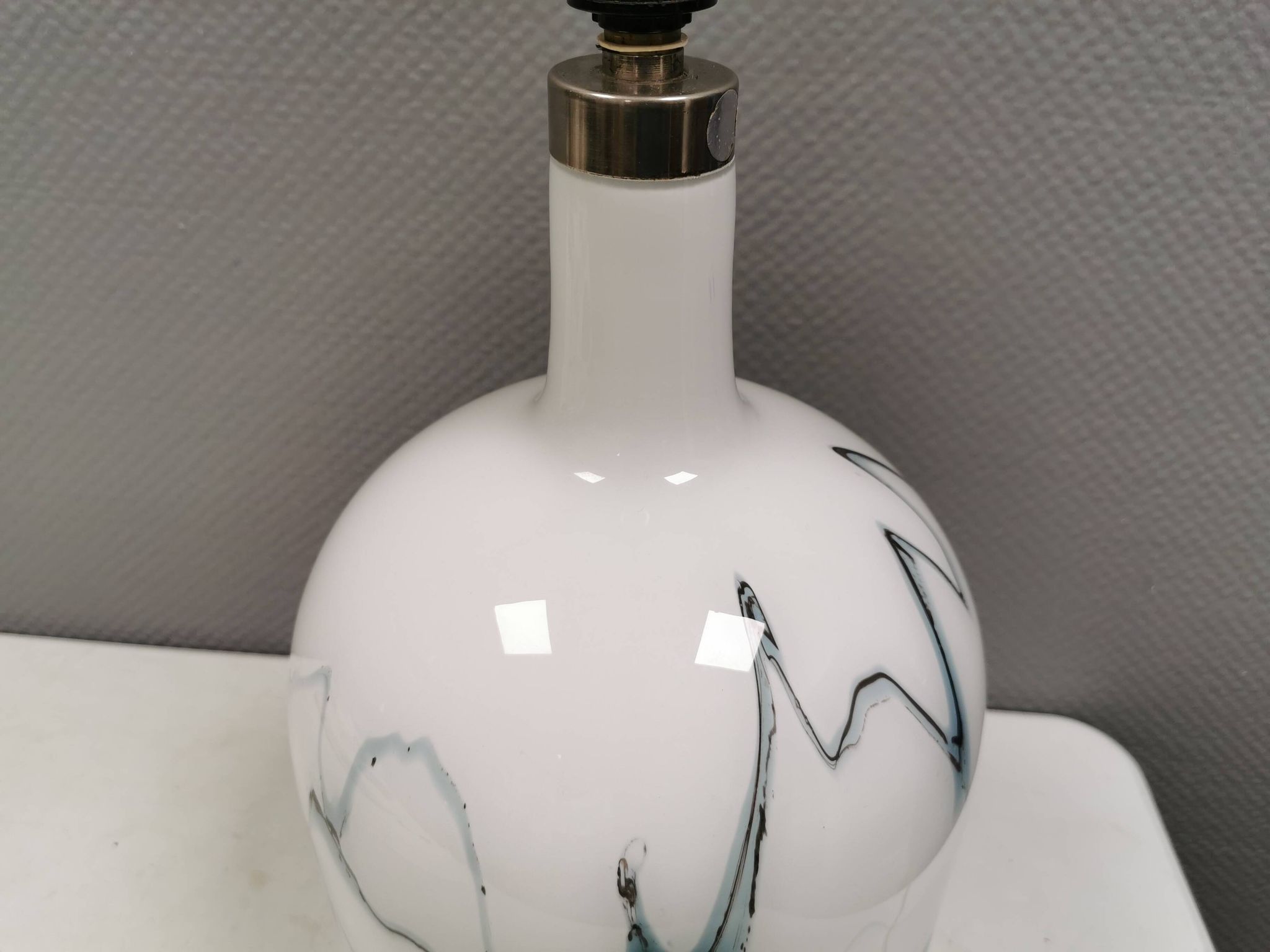 Crazy table lamp designed by Michael Bang for Holmegaard in 1973.