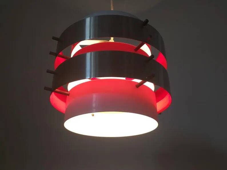 Midcentury Pendant in Style of Jo Hammerborg, Denmark, 1970s