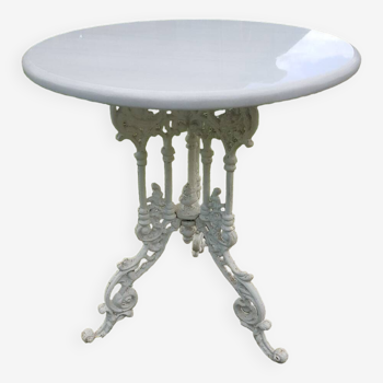 Napoleon III outdoor table in cast iron and marble
