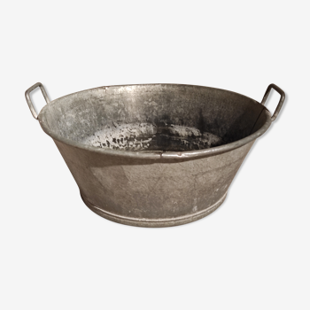 Bassine en zinc vintage