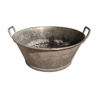 Bassine en zinc vintage