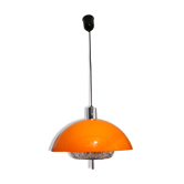 Suspension plexi orange et globe en verre des années 70s