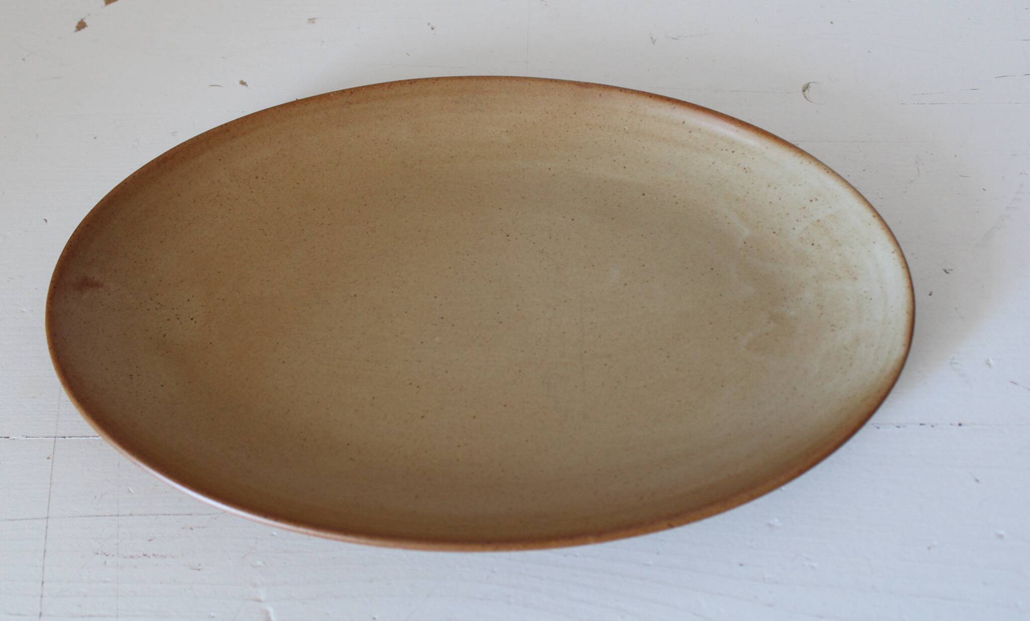 Oval dish, Stoneware Village