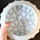 Peill & Putzler Sixties Wall Light in White Opaline – Geometric Pattern