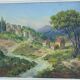 Small painting signed Rougier landscape provence hst oil canvas