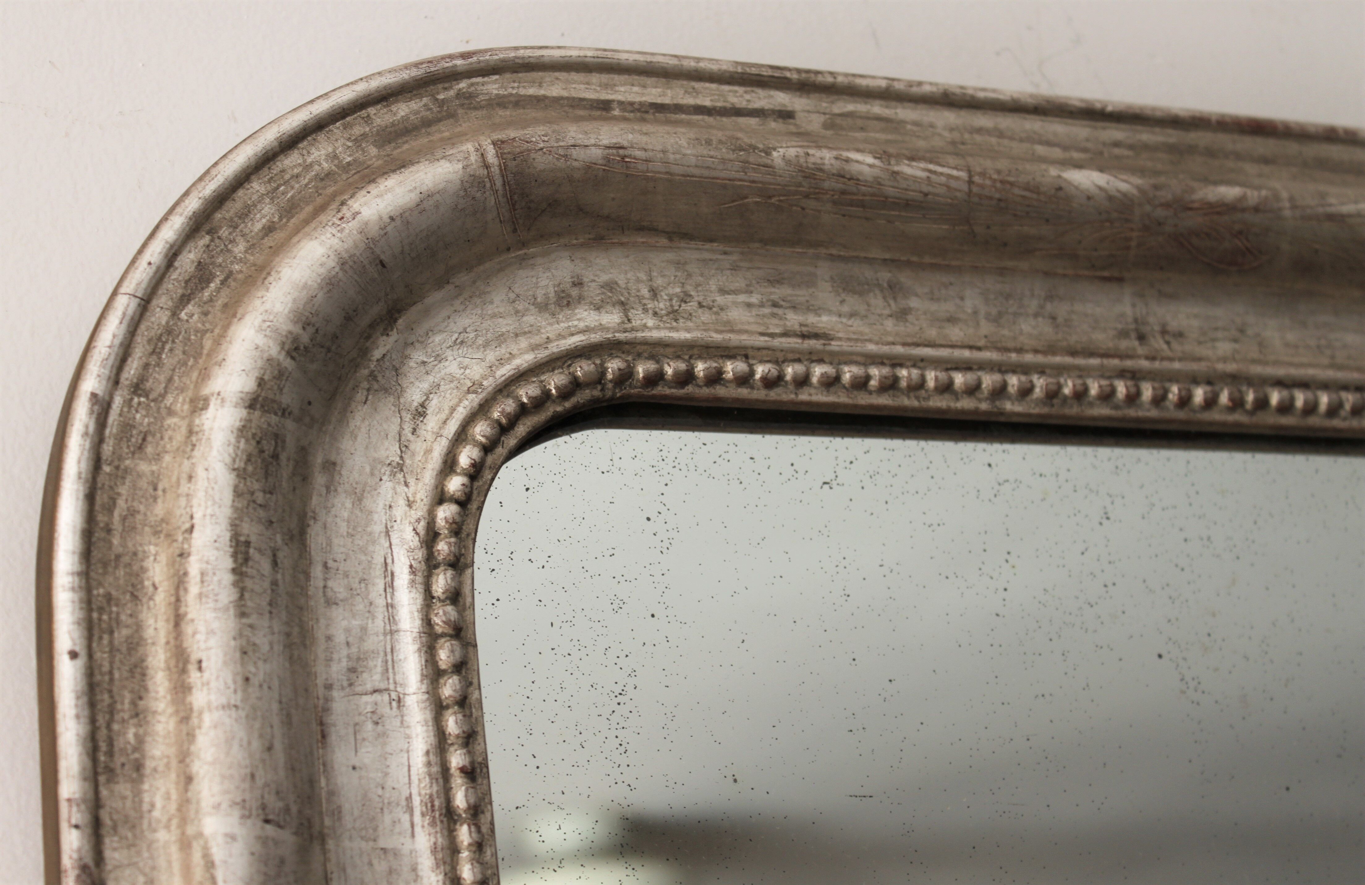 Louis Philippe silver mirror