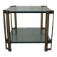 T24 Tempered Glass & Brass Coffee Table by Peter Ghyczy, Germany, 1970s